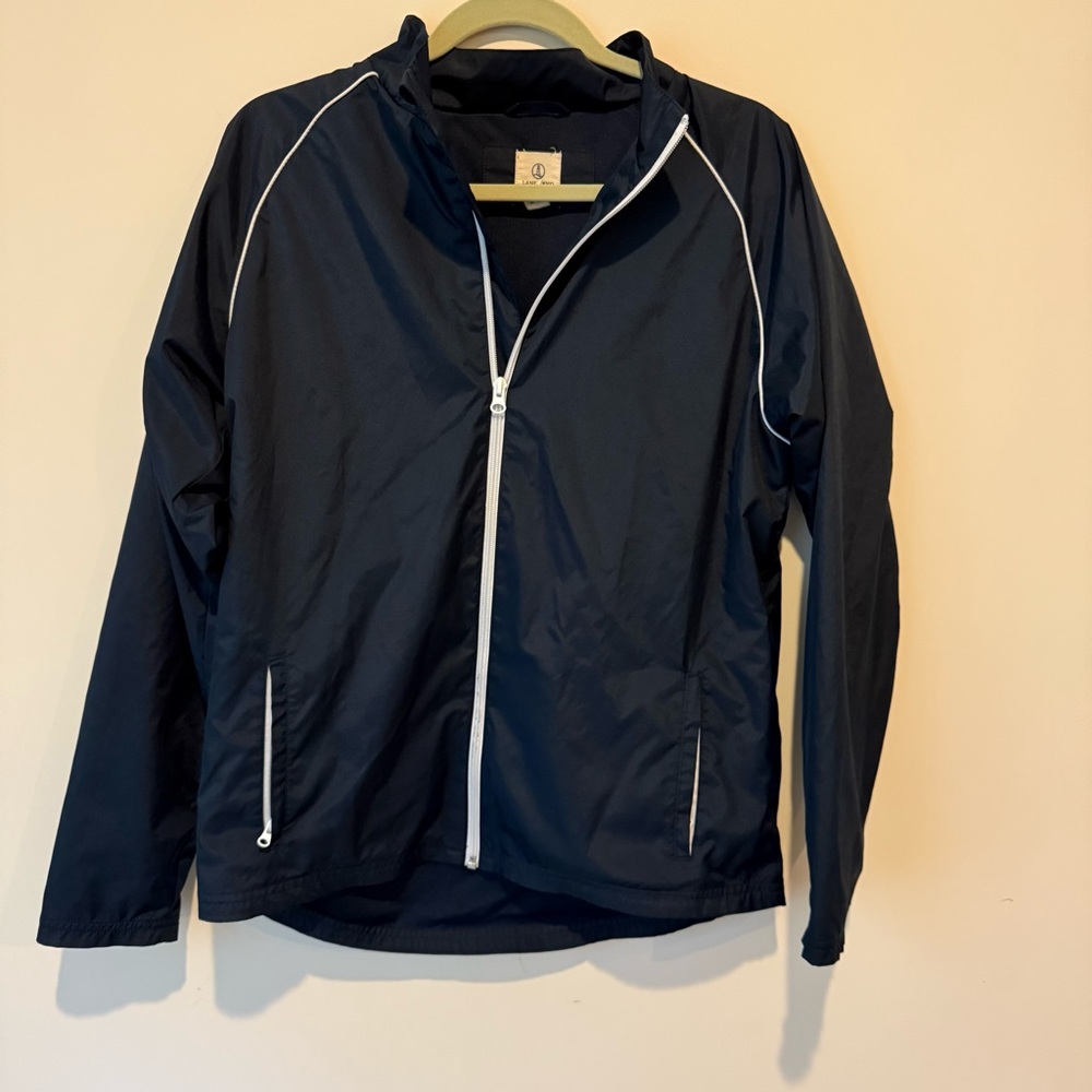 Lands' End Kids Black Jacket with White Accents